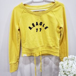 American Eagle Sweatshirt in Yellow